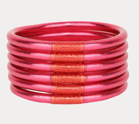 BuDhaGirl Pink All Weather Bangles - Set of 6
