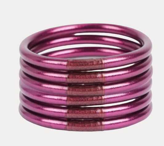 BuDhaGirl Amethyst All Weather Bangles - Set of 6