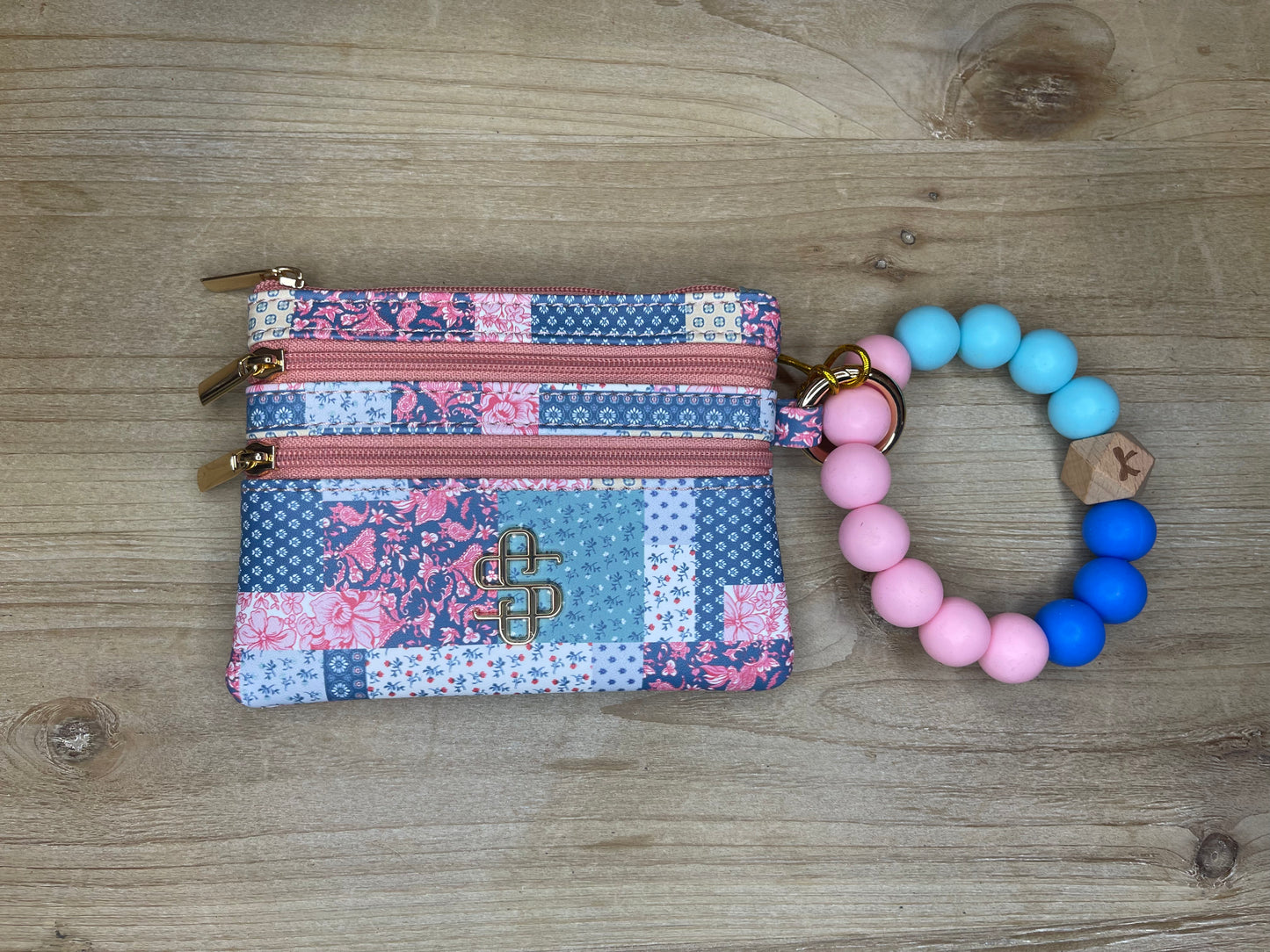 Triple Zip Wristlet Wallet