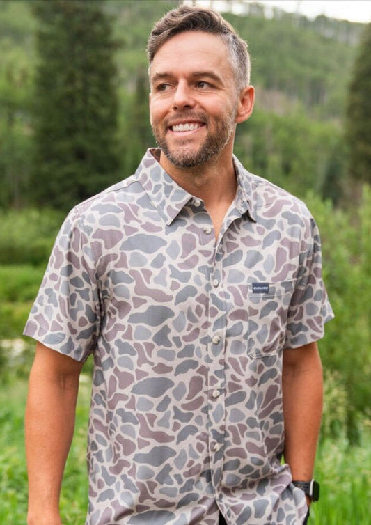 Burlebo Performance Button up in classic deer Camo