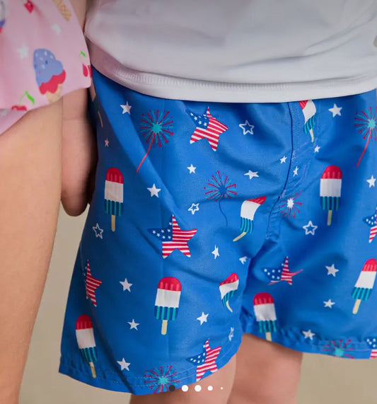 Rufflebutts Freedom Fireworks Swimtrunks