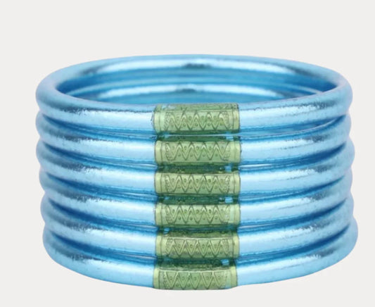 BuDhaGirl Azure All Weather Bangles - Set of 6
