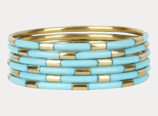 BuDhaGirl Mint Veda Bangles - Set of 6