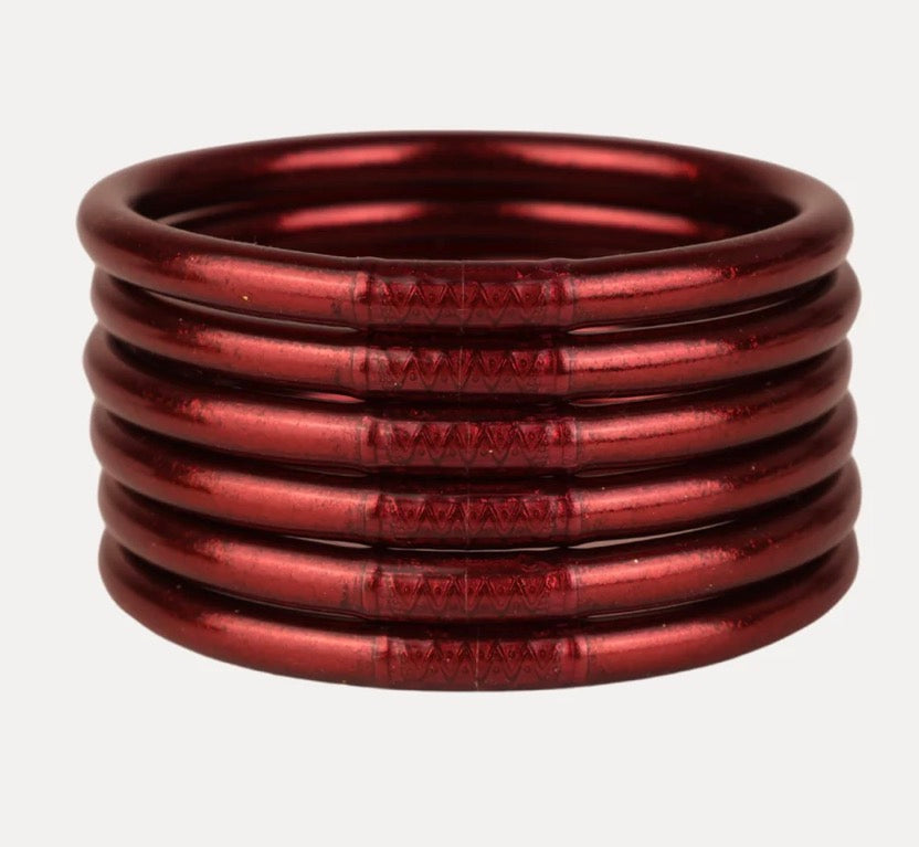 BuDhaGirl Merlot All Weather Bangles - Set of 6