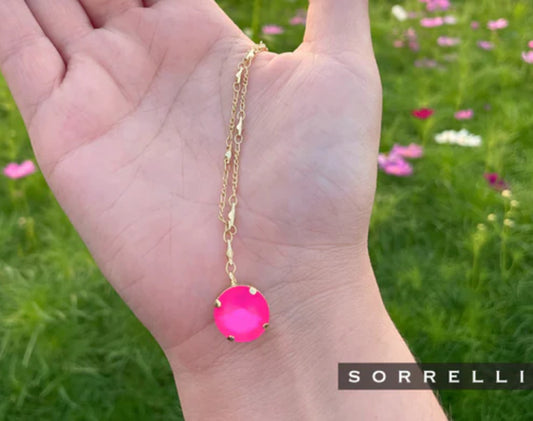 Sorrelli Nadine Necklace in Electric Pink