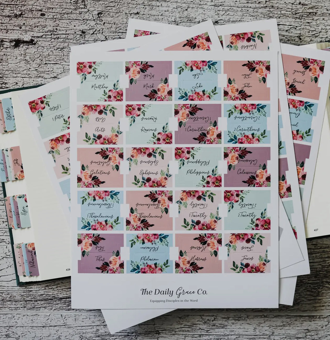 Floral Bible Tabs