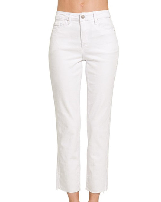 Zenana Straight Pants in White