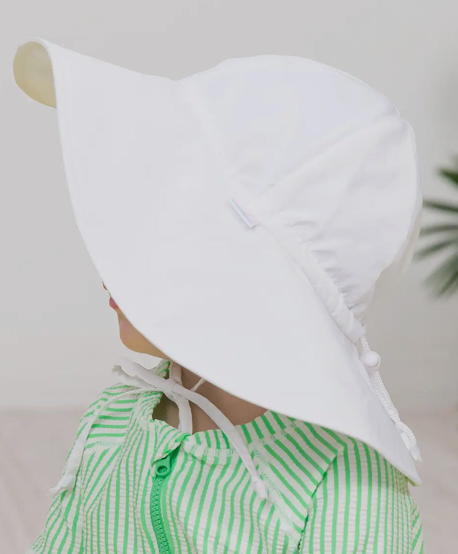 Rufflebutts Ric Rac Swim Hat in White