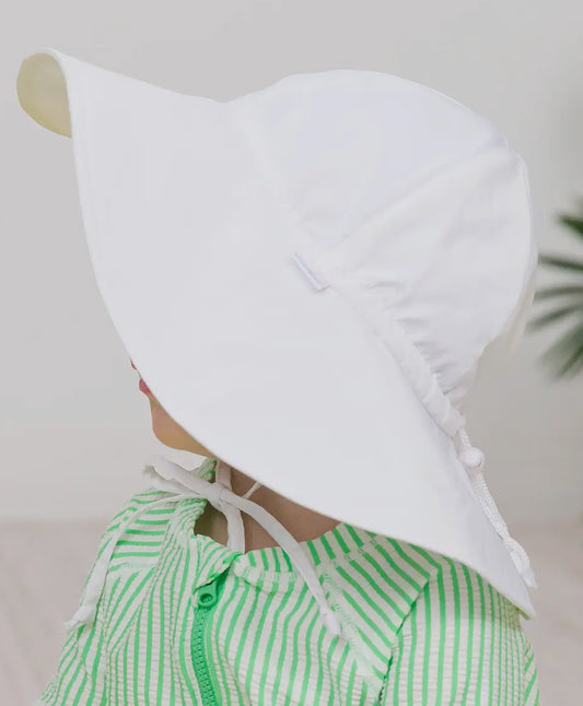 Rufflebutts Ric Rac Swim Hat in White