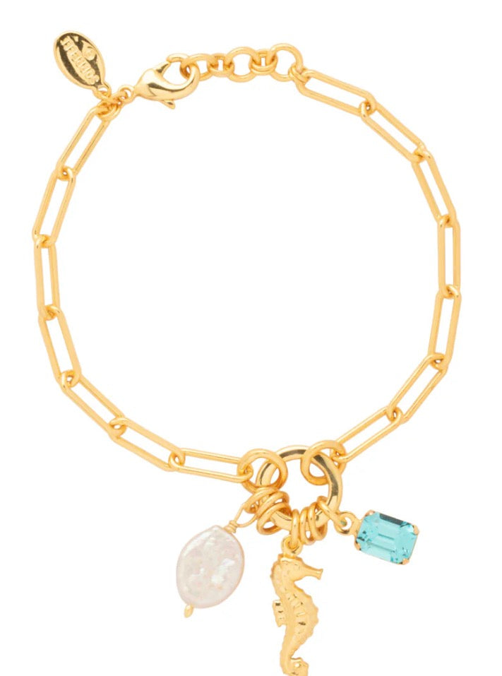 Sorrelli Seahorse Pendant Bracelet in Coastal Dreams