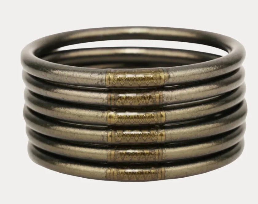 BuDhaGirl Flint All Weather Bangles - Set of 6