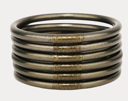 BuDhaGirl Flint All Weather Bangles - Set of 6