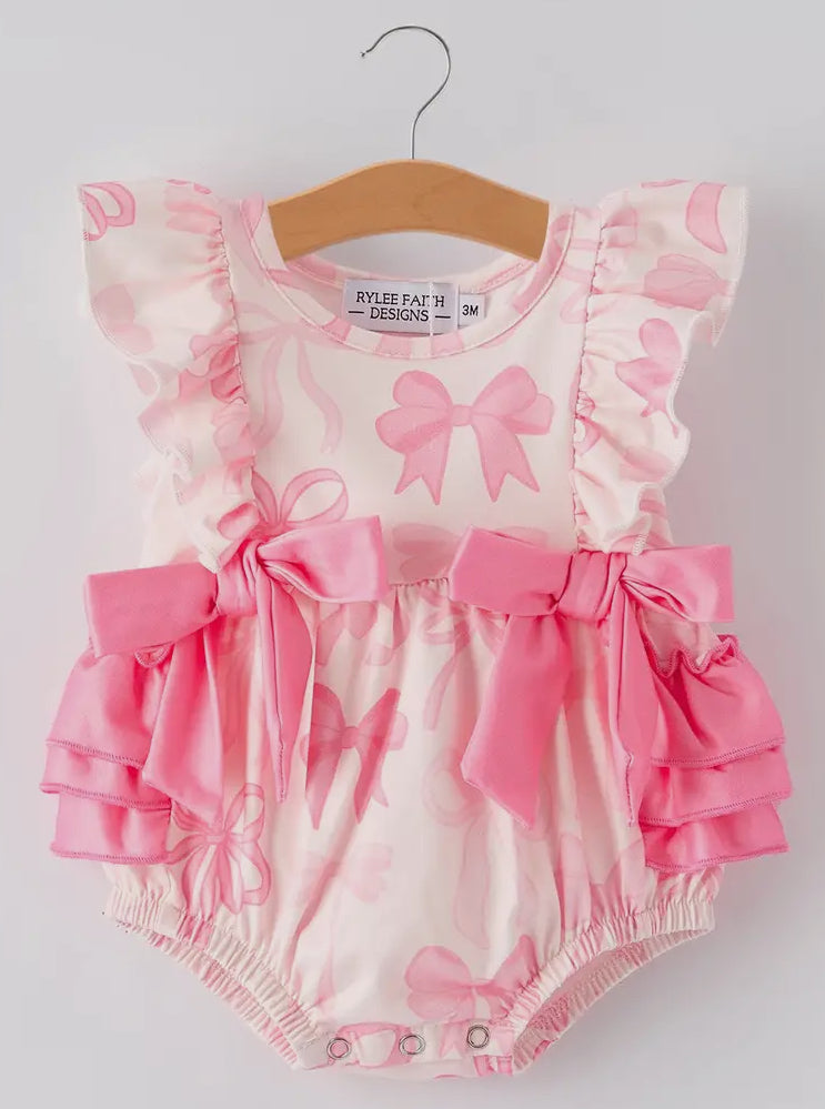 Pink Bow Print Bubble