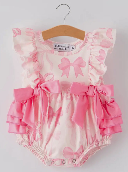 Pink Bow Print Bubble
