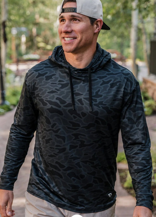 Burlebo Performance Hoodie in Black Camo