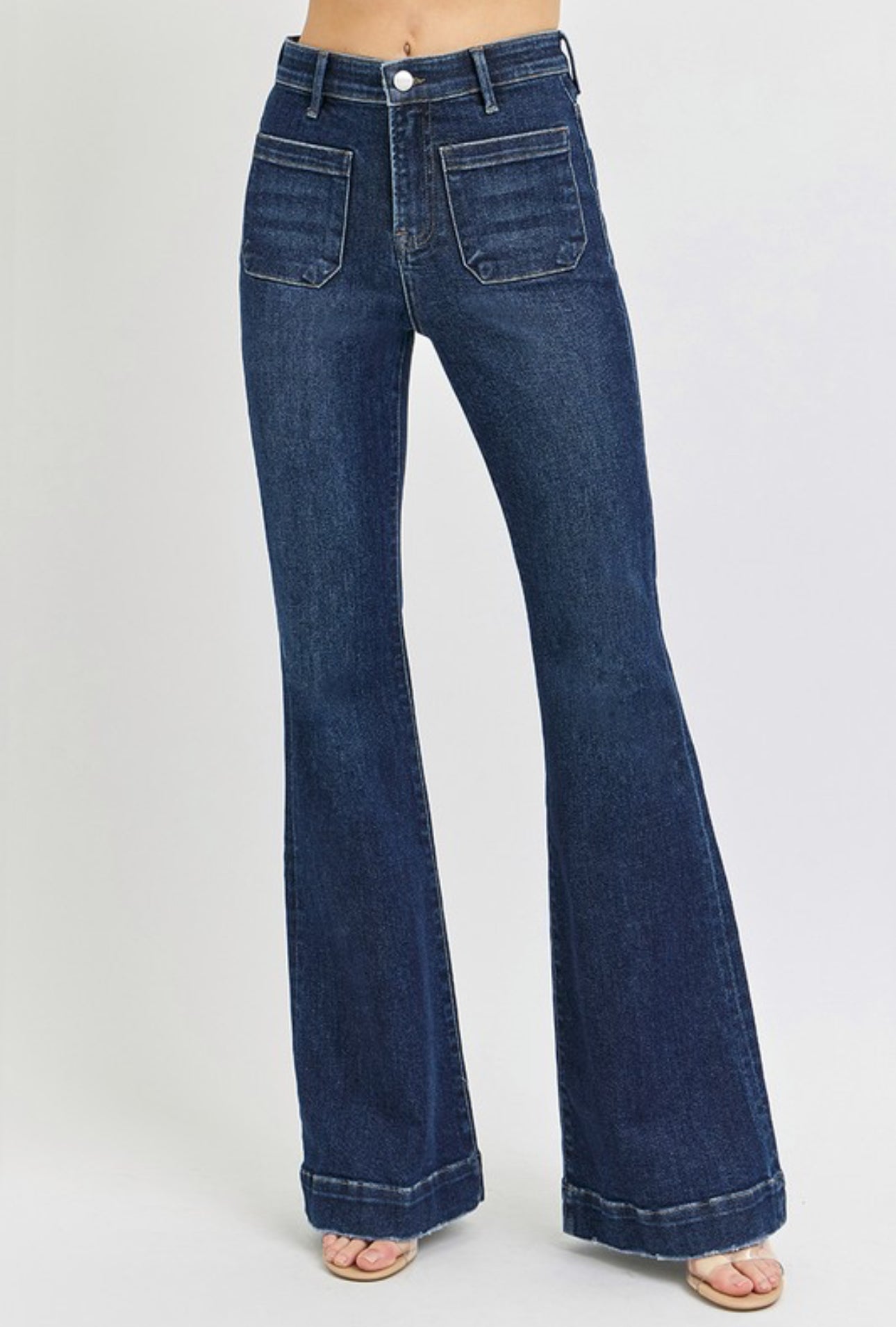 Luxe Flare Patch Pocket Risen Jean