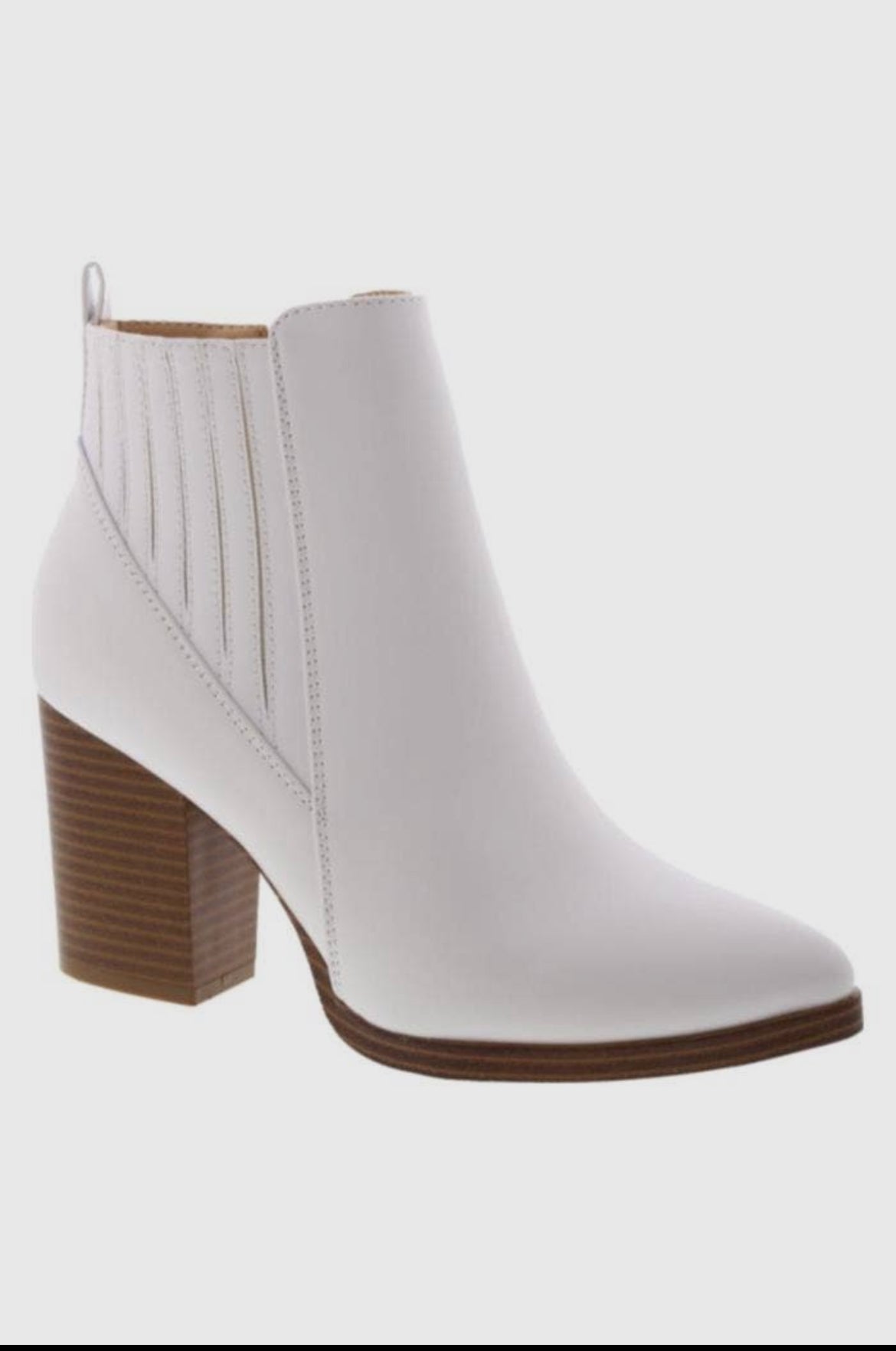 Jade White Bootie