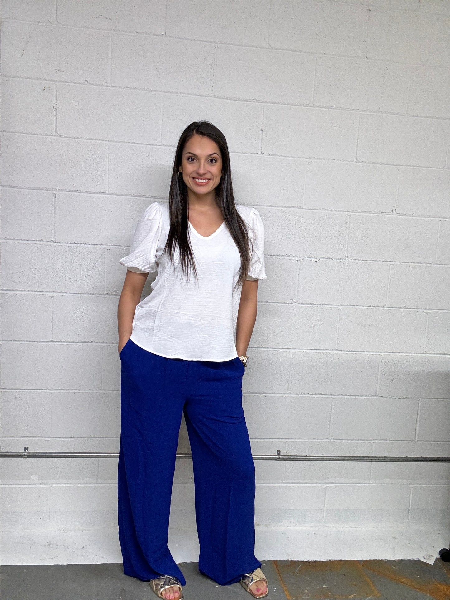 EESOME WIDE LEG ROYAL BLUE BOTTOMS