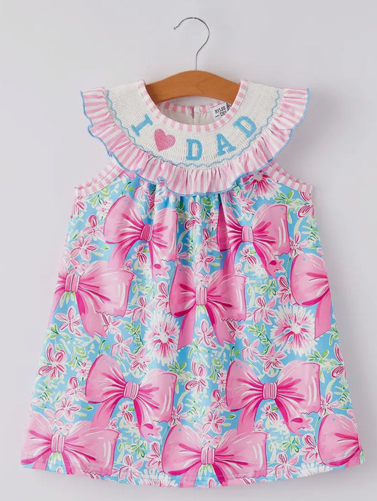 Love Dad Smocked Dress
