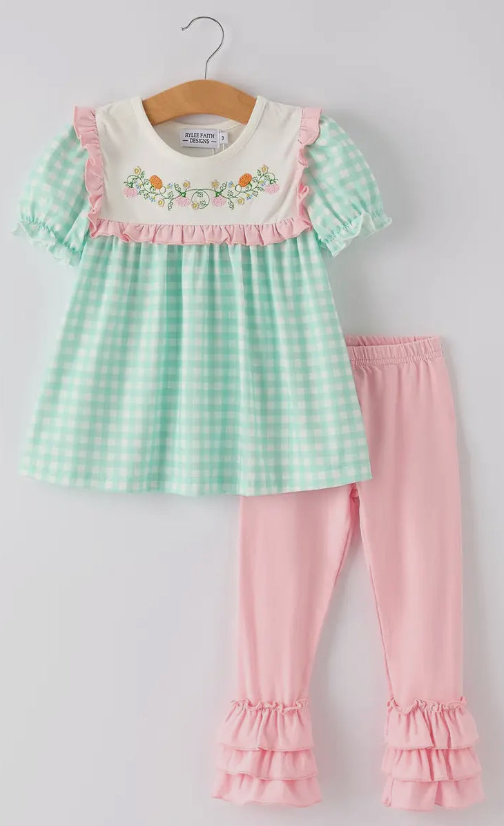 Fall Pumpkins and Flowers Pants Outfit