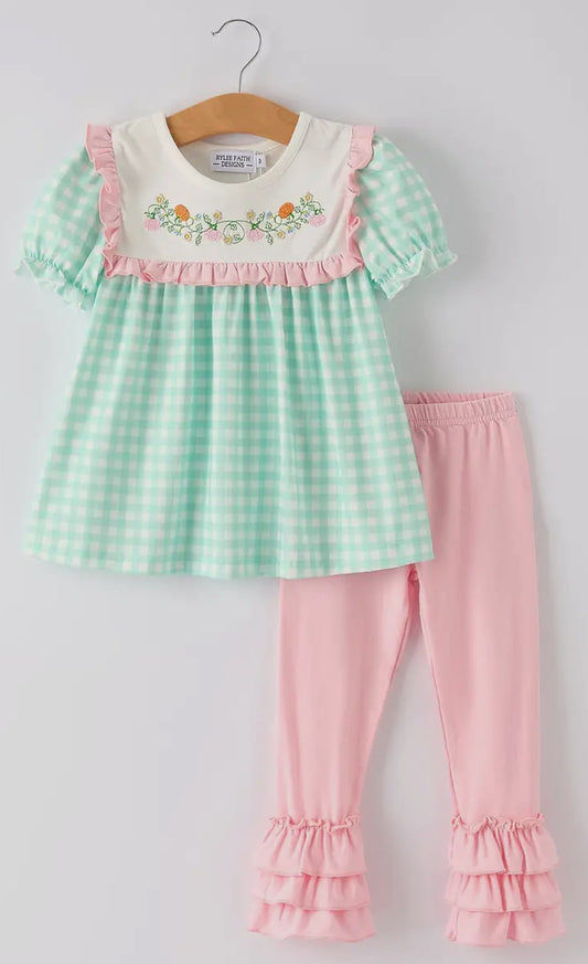 Fall Pumpkins and Flowers Pants Outfit