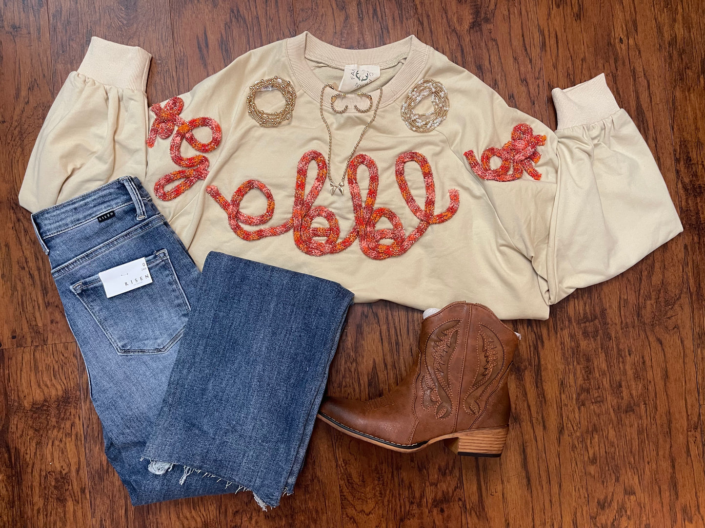 Holiday Tinsel Gobble Sweater