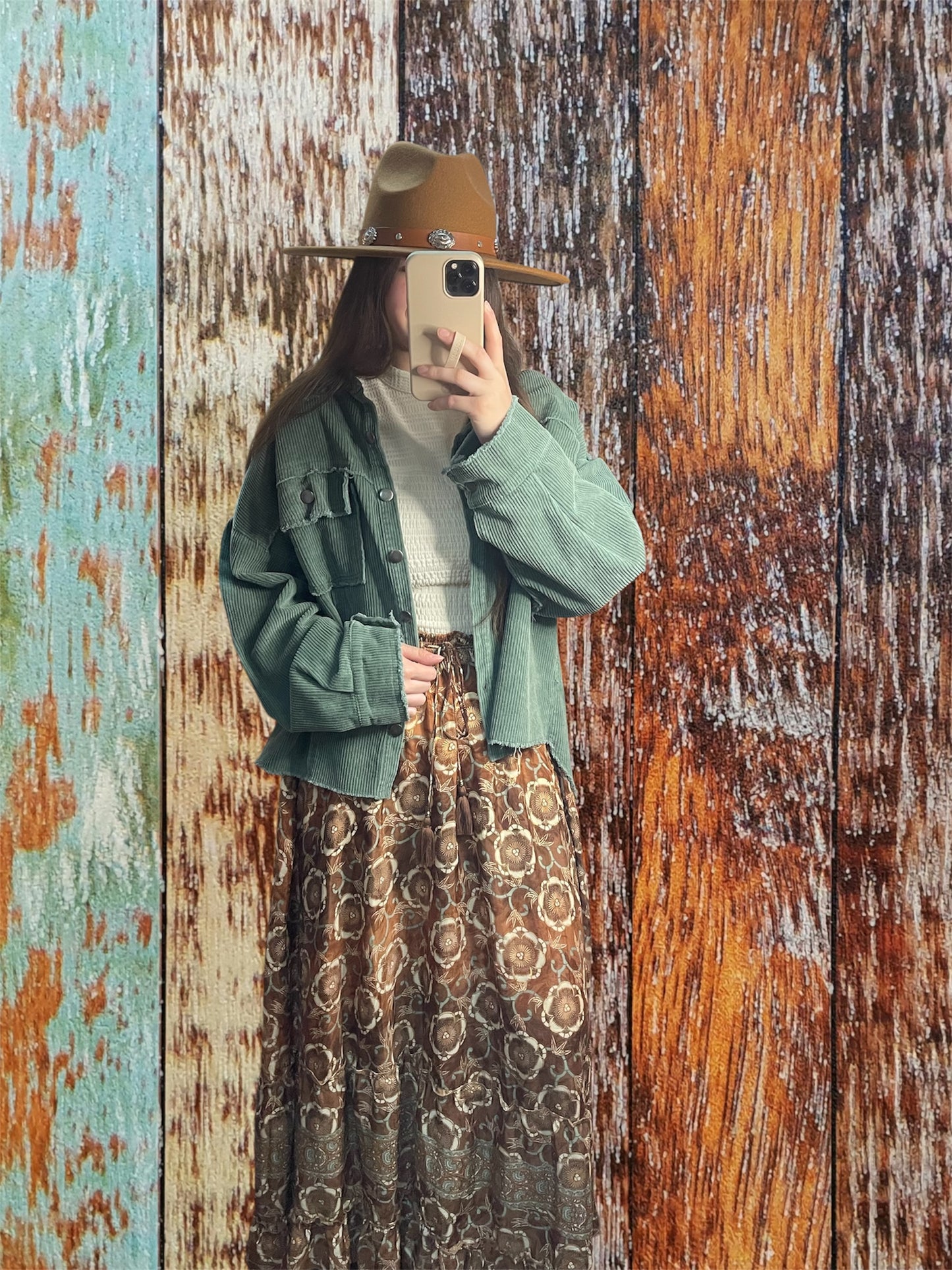 Olive Exposed Seam Shacket