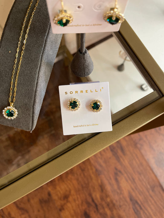 Sorrelli Haute Halo Stud in Emerald*