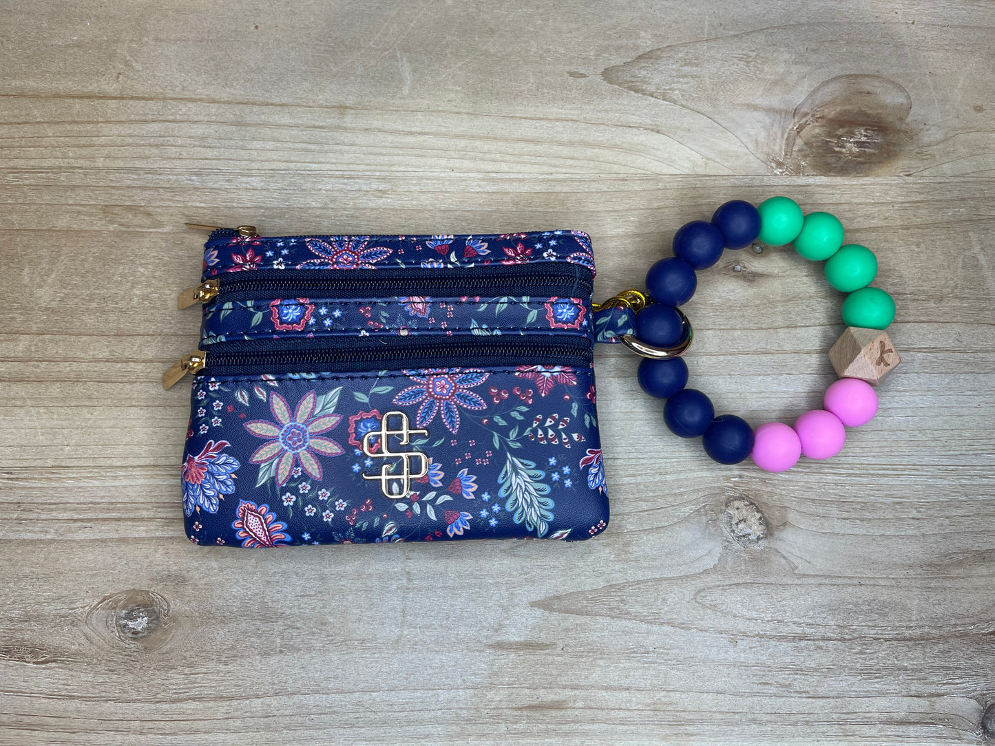 Triple Zip Wristlet Wallet