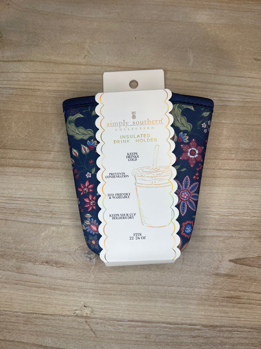 Simply Southern Insulated drink holder in Blue Floral