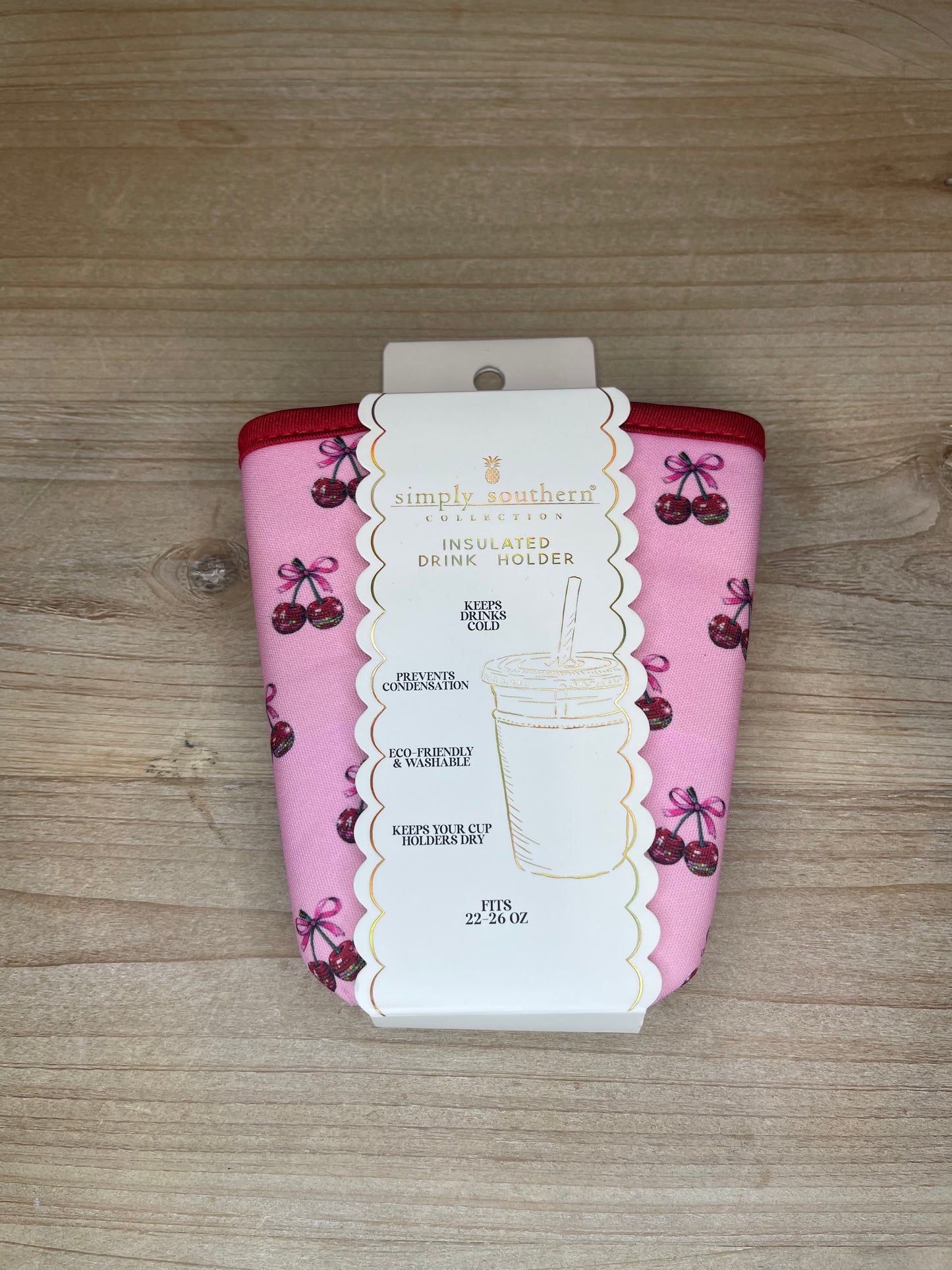 Simply Southern Insulated drink holder in Disco cherry