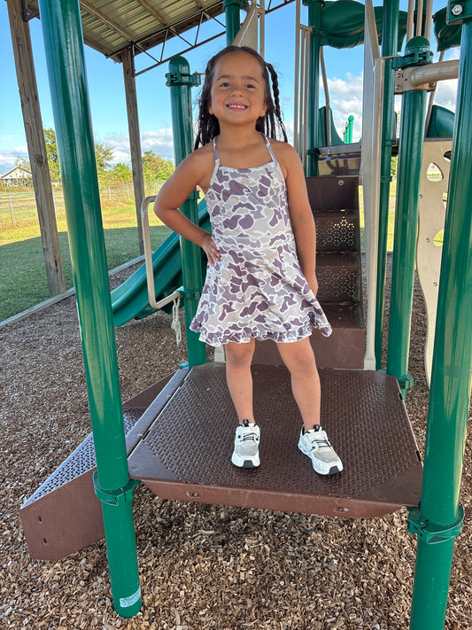 Pre Order Athletic Girls Camo Dress