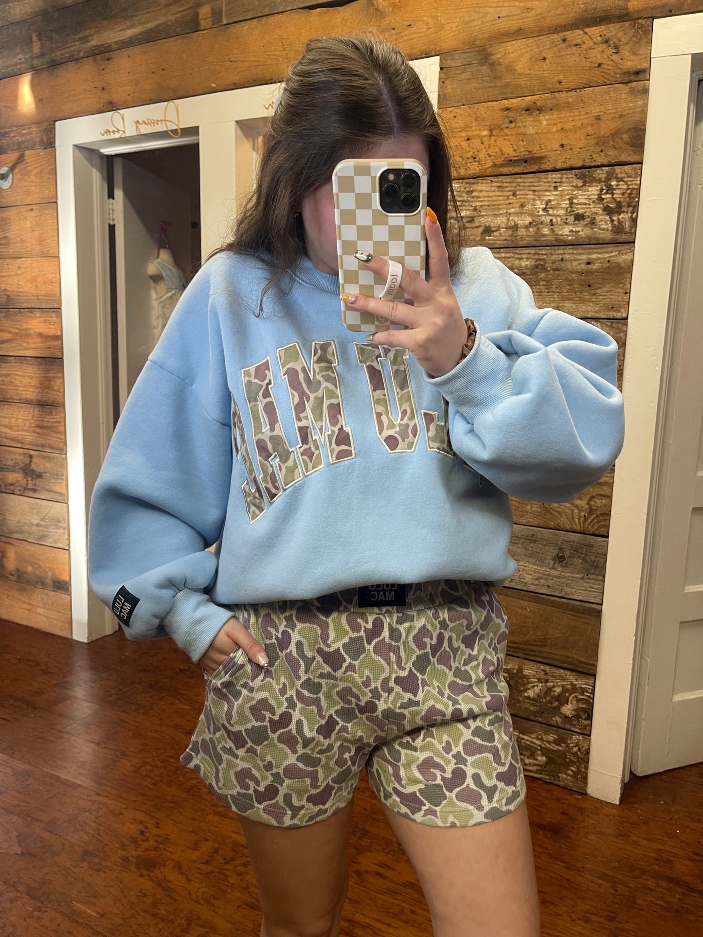 Lulu Mac Waffle Short In Camo