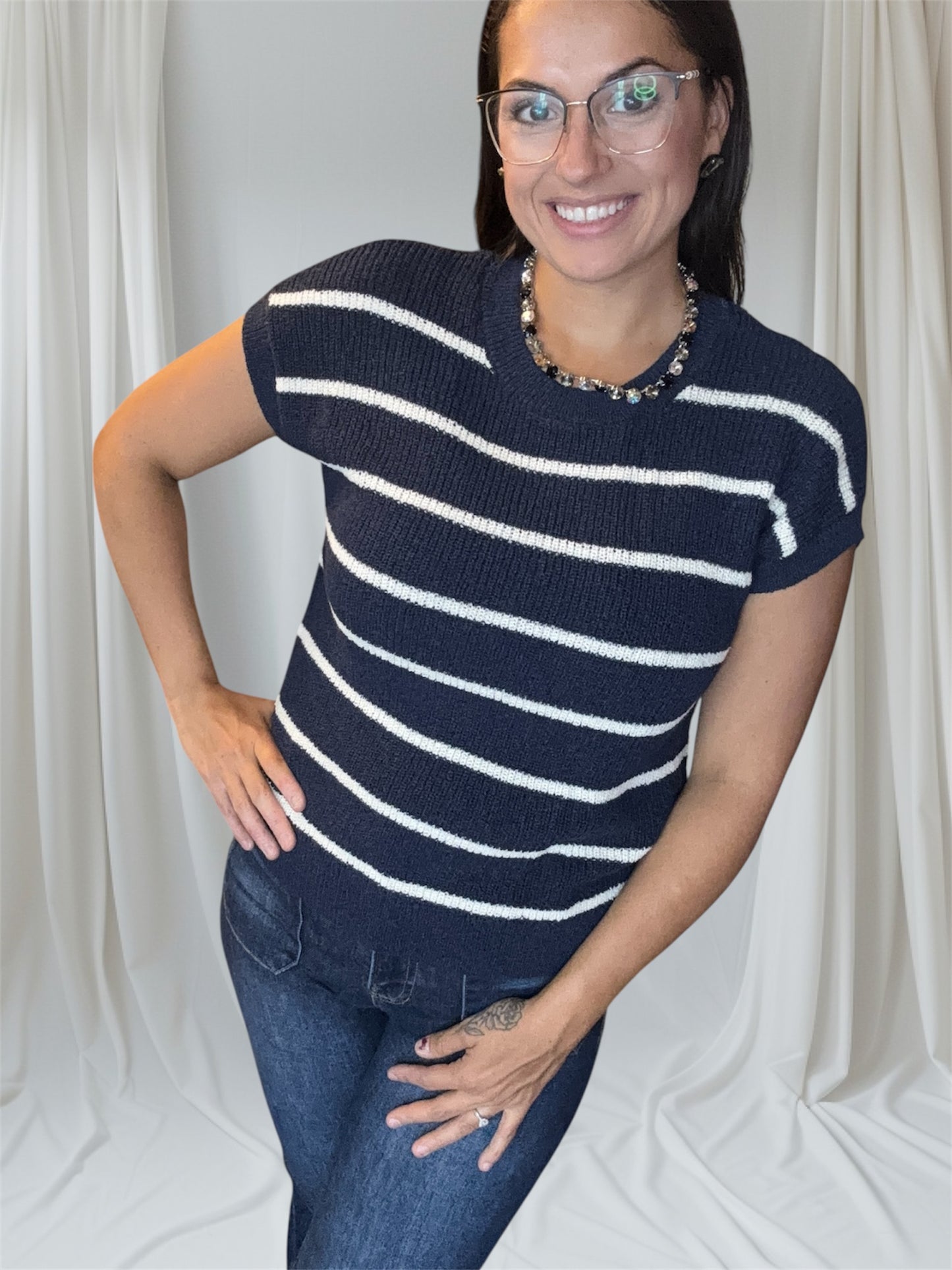 Harbor Dusk Knit Top