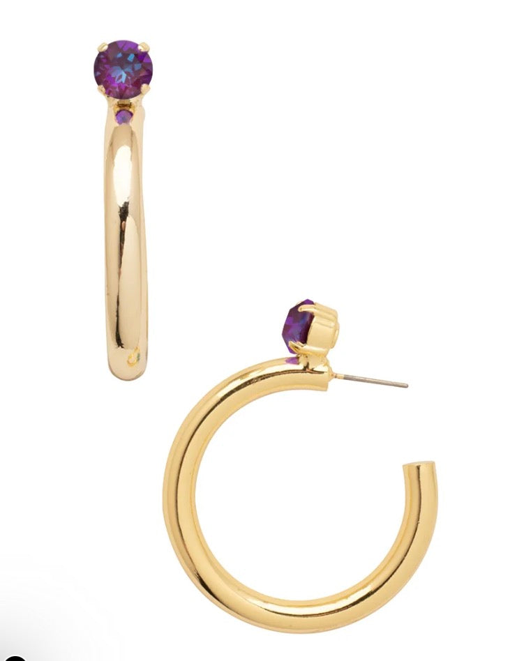 Sorrelli Keeley hoop in Burgandy Delight