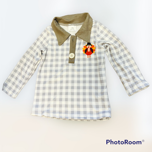 Fall Grey Plaid Button up