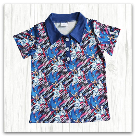 Boys Sonic Collard Shirt